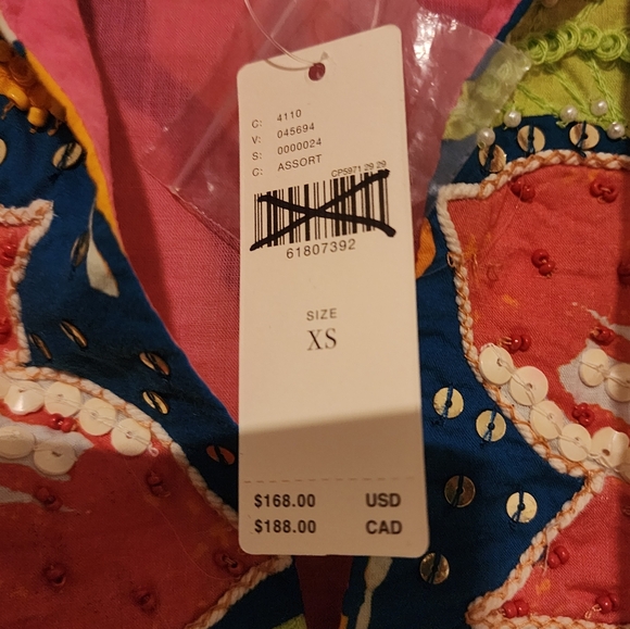 Anthropologie Verb by Pallavi Singhee Floral Beaded Babydoll Blouse NWT - Picture 5 of 10